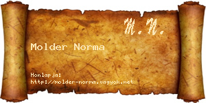 Molder Norma névjegykártya